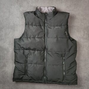 Orvis Ripstop Insulated Puffer Vest Mens Large Black Full Zip Padded‎ Outdoors